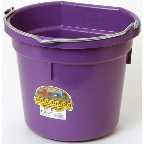 Bucket - Flat Back Plastic - 20qt