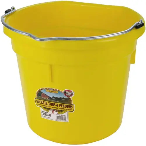 Bucket - Flat Back Plastic - 20qt