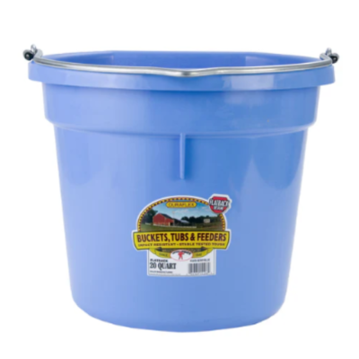 Bucket - Flat Back Plastic - 20qt