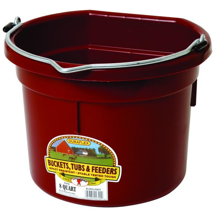 Bucket - Flat Back -Plastic - 8 qt