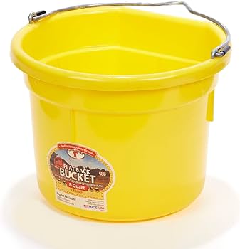 Bucket - Flat Back -Plastic - 8 qt