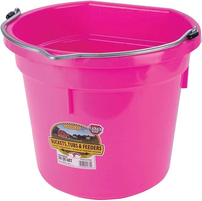 Bucket - Flat Back Plastic - 20qt