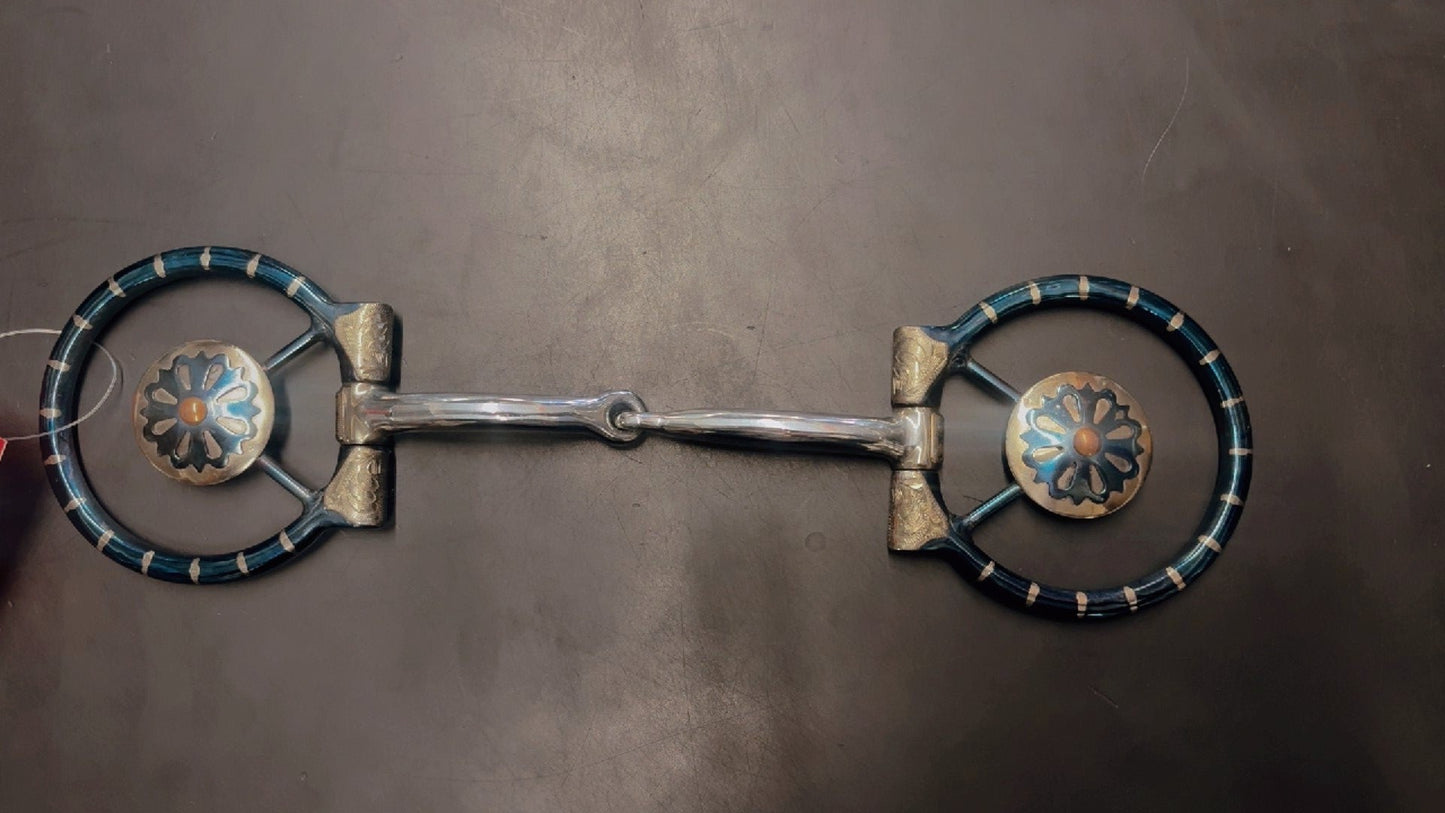 Conquistador D-Ring Snaffle Bit with Concho