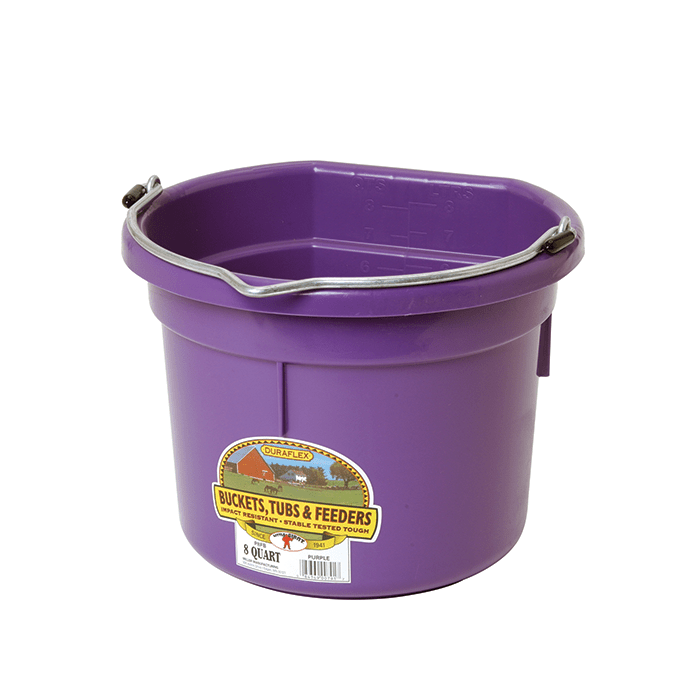 Bucket - Flat Back -Plastic - 8 qt