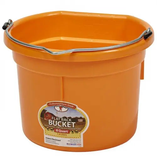 Bucket - Flat Back -Plastic - 8 qt