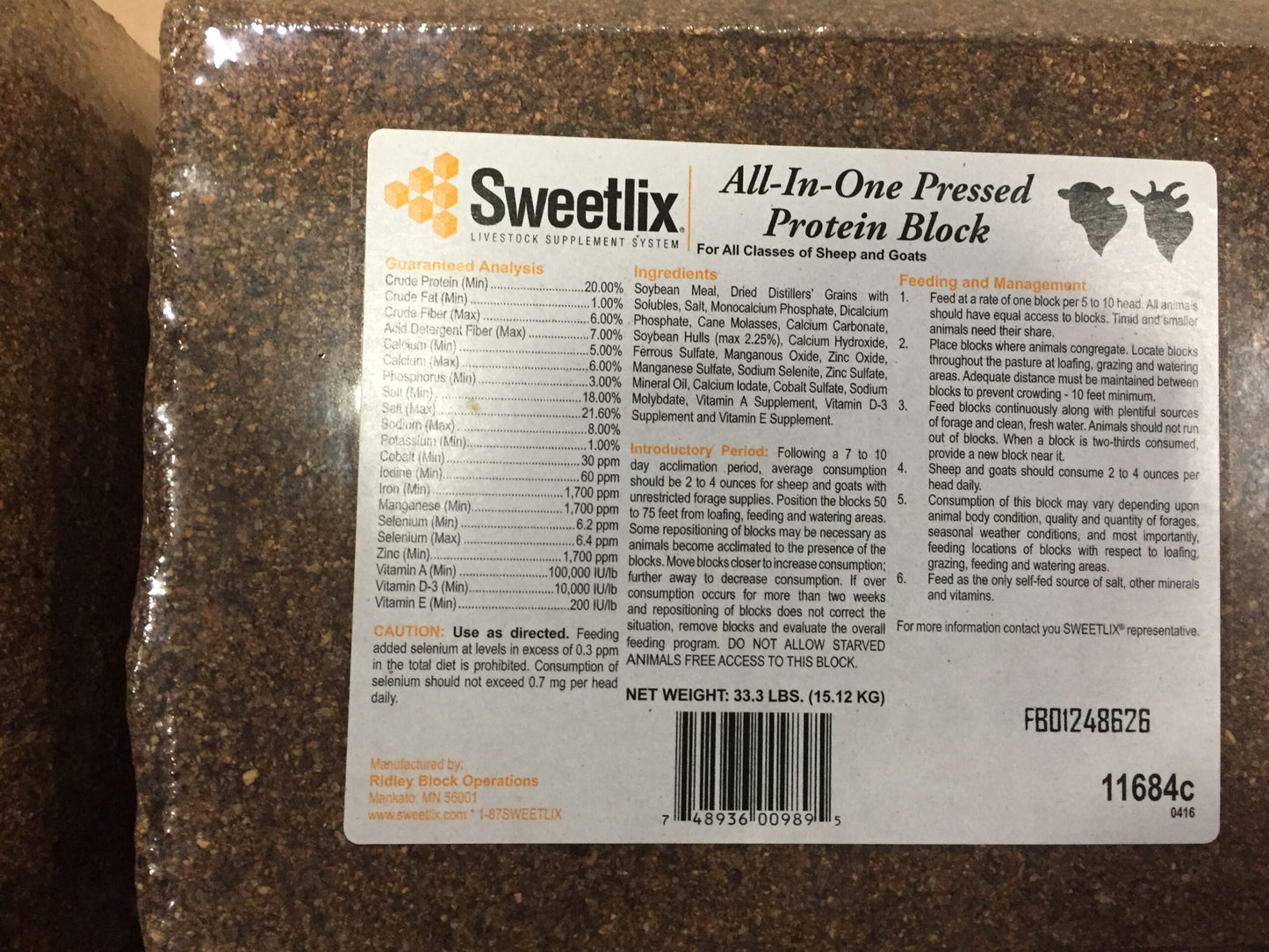 SweetLix All-in-One Sheep & Goat - 33lb