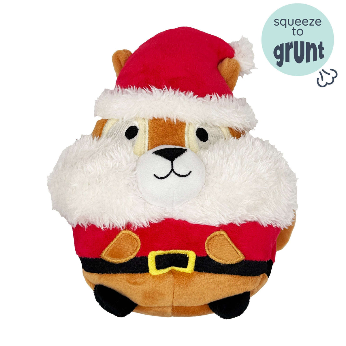 Pudgies Santa Squirrel Dog Toy