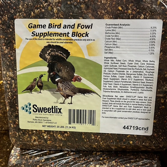 SweetLix Game Bird & Fowl - 25lb