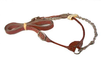 Cattle Leather Show Halter w. Lead - Yearling