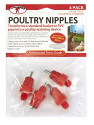 Poultry Waterer - Nipples 4pk