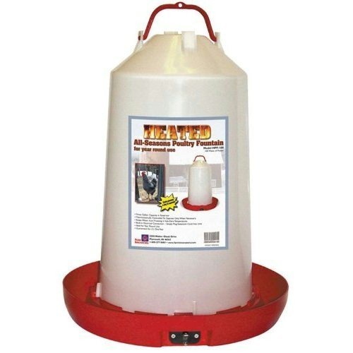 Heated Plastic Poultry Fountain - 3gal