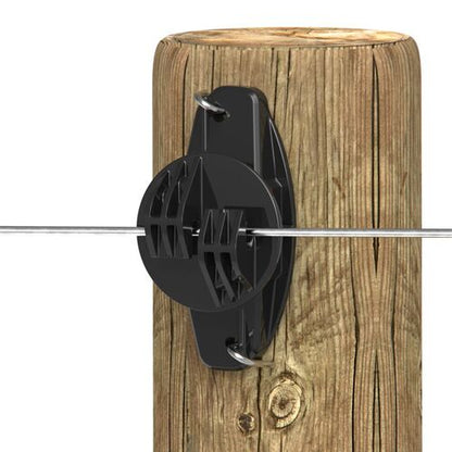 Wood Post Claw Insulator (Black) - 25pk