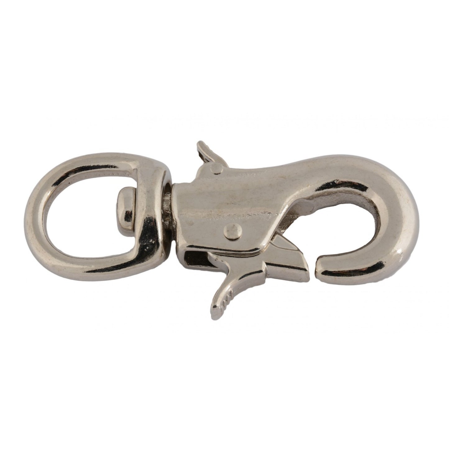 Nickel Plated Swivel Eye Bull Snap - 1"