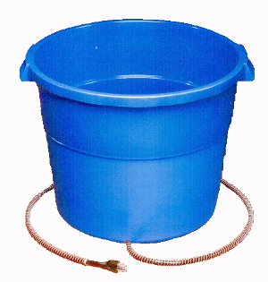 Heated Plastic Flat Back Bucket  - 5 Gal