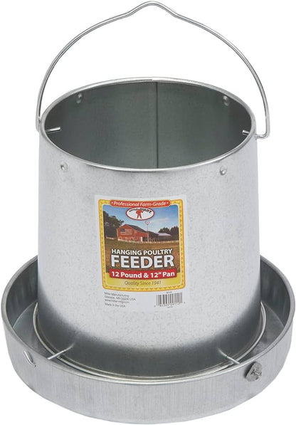 Miller Galvanized Hanging Chicken Feeder