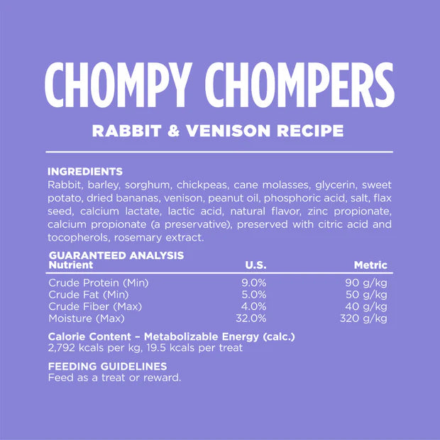 Chompy Chompers with Rabbit & Venison