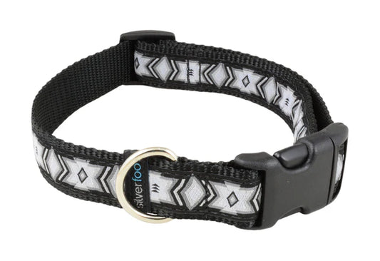 Dog Clip Collar - Butterfly grey