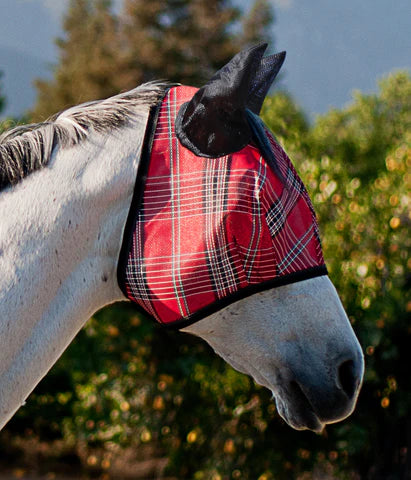 Kensington Fly Mask Without Ears Plaid