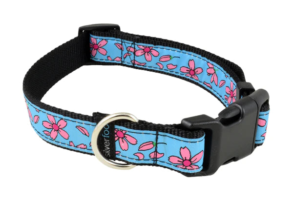 Dog Clip Collar - Windflower Blue