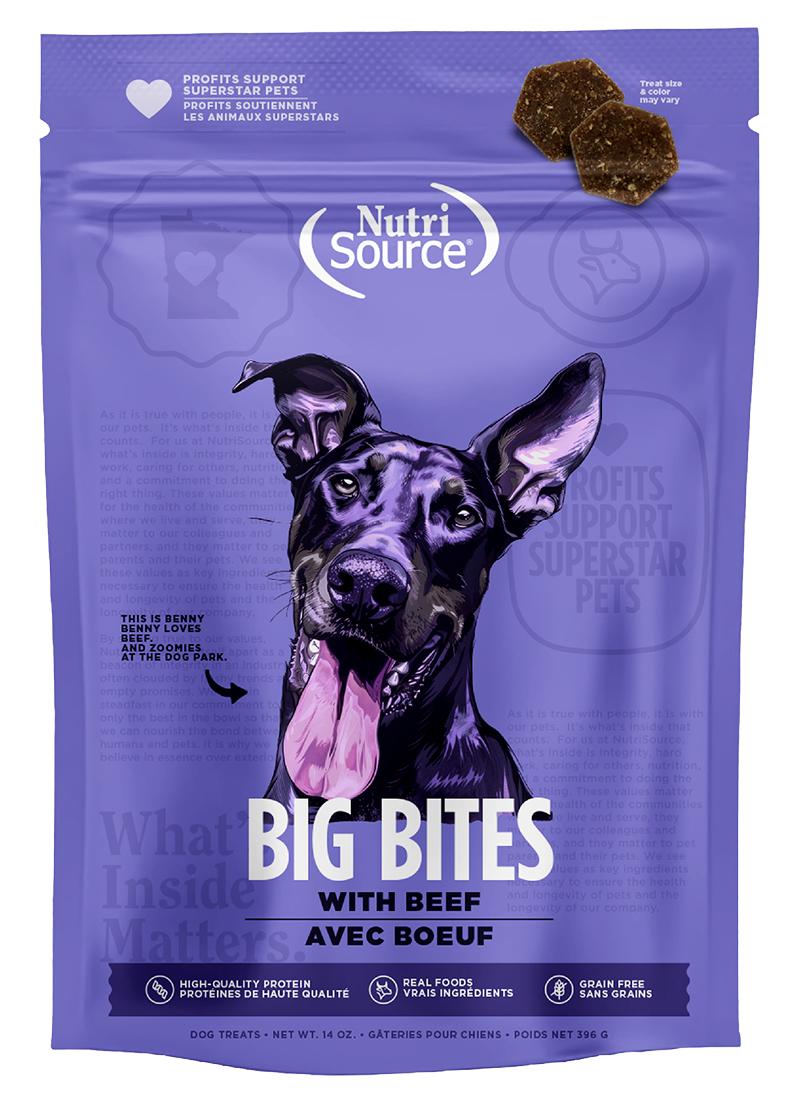 Nutri Source Big Bites Treats - Beef 14oz