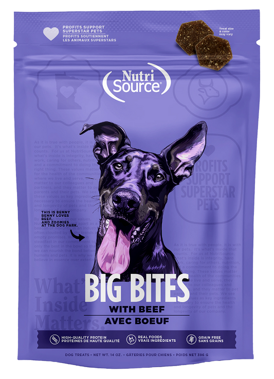 Nutri Source Big Bites Treats - Beef 14oz