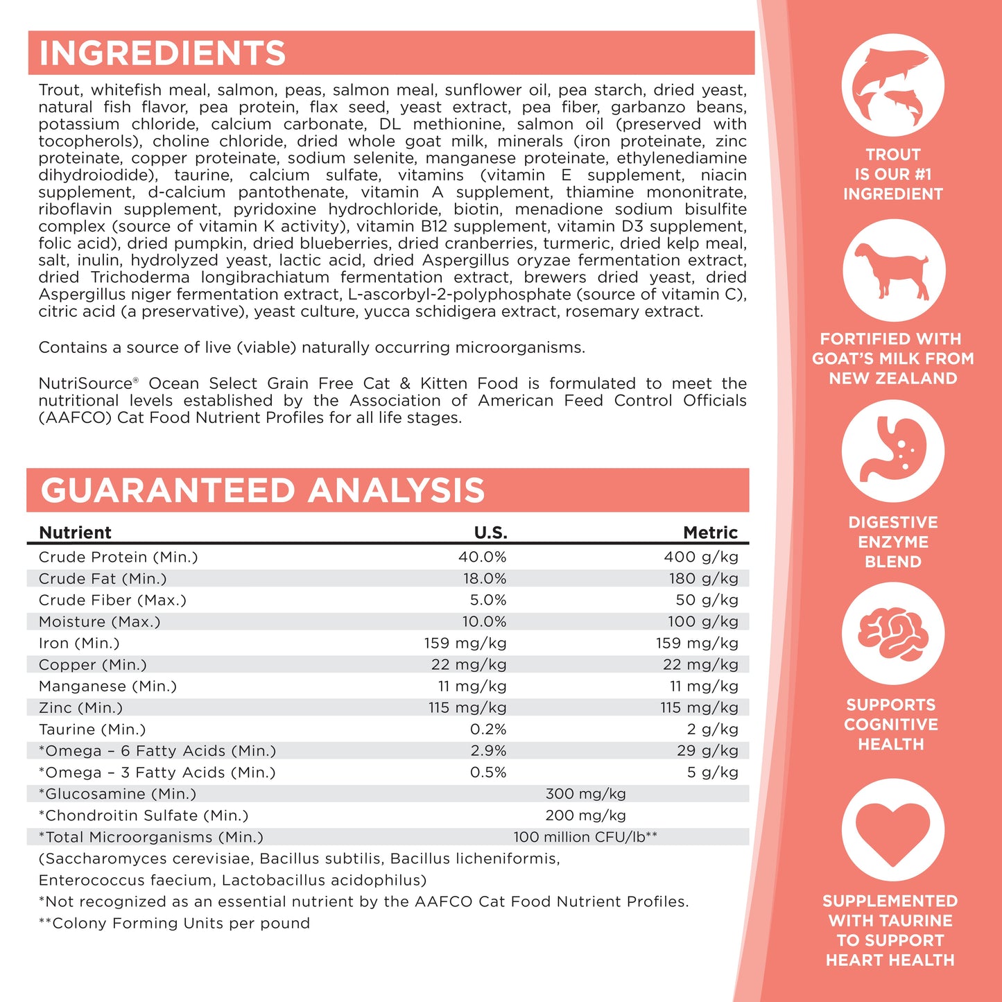 Grain Free Ocean Select Cat Food