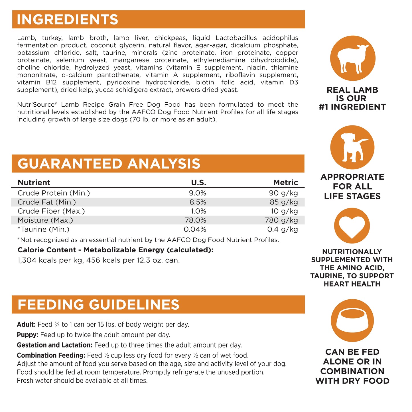 Grain Free Lamb Wet Dog Food