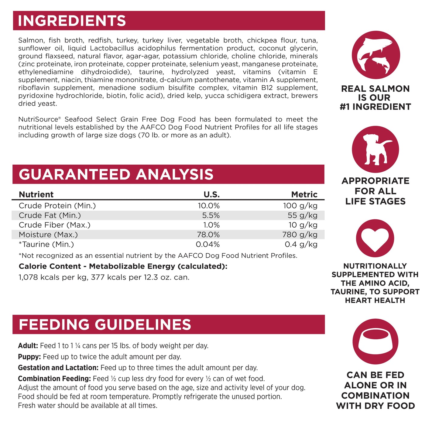 Grain Free Seafood Select Wet Dog Food