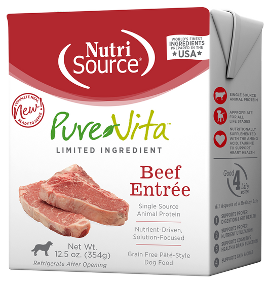 Pure Vita Beef Entree Tetra-Pak - 12.5oz