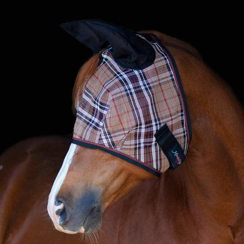 Kensington Fly Mask Without Ears Plaid